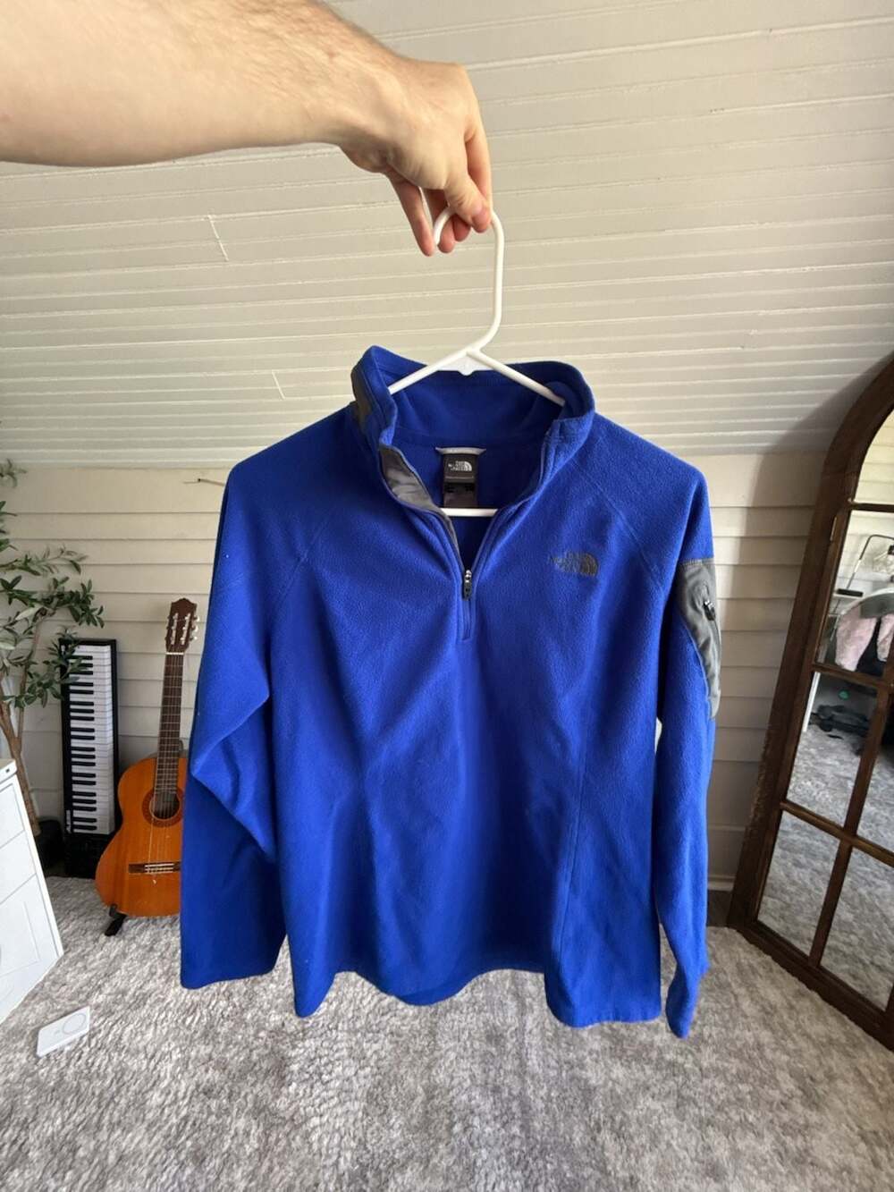 The North Face Womens Fleece Running Jacket Size M Blue